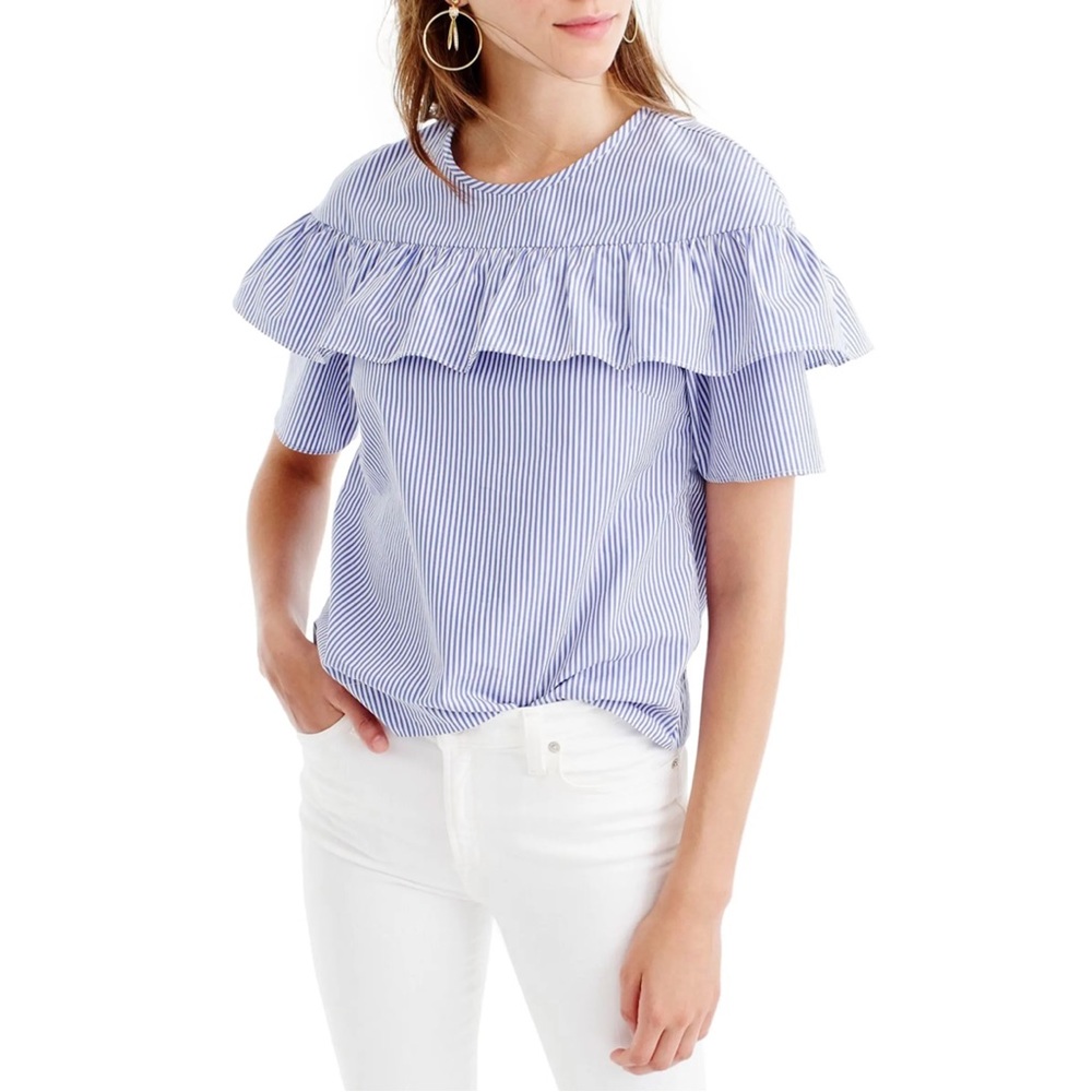 J.Crew 'Edie' Ruffle Top